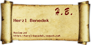 Herzl Benedek névjegykártya
